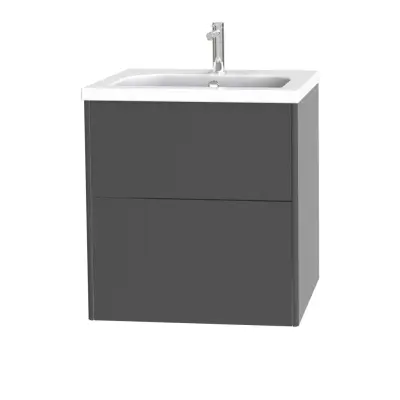 Tvättställsskåp Miller Badrum Brooklyn 60 med Lådor för Heltäckande Tvättställ