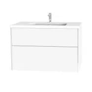 Tvättställsskåp Miller Badrum Brooklyn 100 med Lådor för Heltäckande Tvättställ