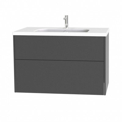 Tvättställsskåp Miller Badrum Brooklyn 100 med Lådor för Heltäckande Tvättställ