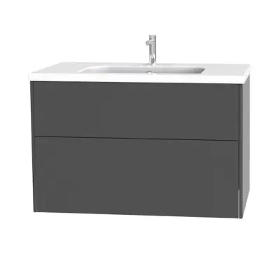 Tvättställsskåp Miller Badrum Brooklyn 100 med Lådor för Heltäckande Tvättställ