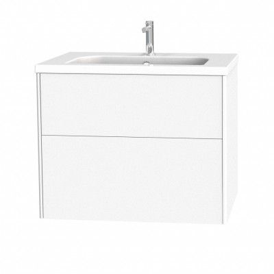 Tvättställsskåp Miller Badrum Brooklyn 80 med Lådor för Heltäckande Tvättställ