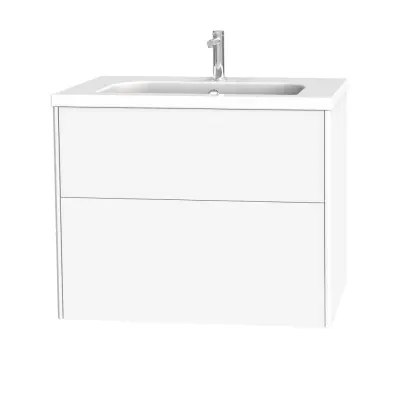 Tvättställsskåp Miller Badrum Brooklyn 80 med Lådor för Heltäckande Tvättställ