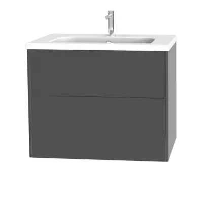 Tvättställsskåp Miller Badrum Brooklyn 80 med Lådor för Heltäckande Tvättställ