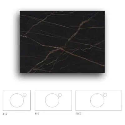 Bänkskiva Macro Design Crown+ Dekton  610 till Tvättställsskåp Crown