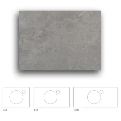 Bänkskiva Macro Design Crown+ Dekton  610 till Tvättställsskåp Crown