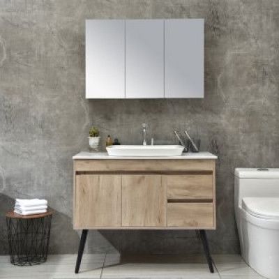 Badrumsmöbler Melina - Ljus träimitation