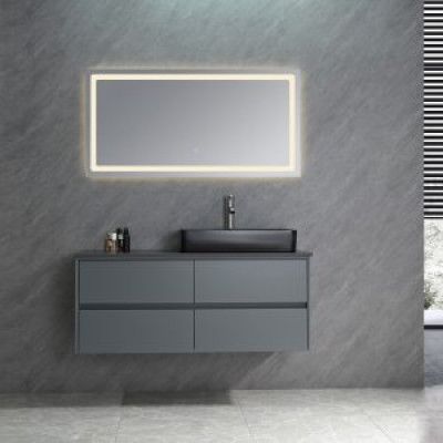 Badrumsmöbler Vanity - Grå&Svart