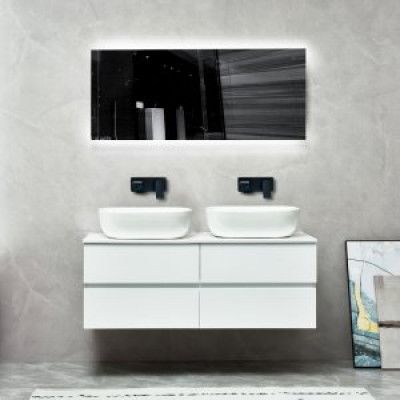 Badrumsmöbler Amsterdam XL - Vit högglans