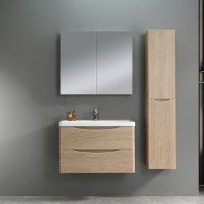 Badrumspaket - Sydney 80 cm | trä imitation | modern och med smart förvaring