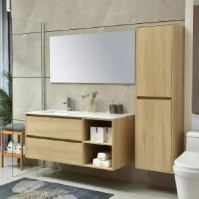 Badrumsmöbler Berlin Large - Trä + 2.00 x Badrumskrok