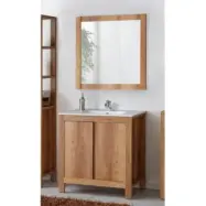 Badrumsmöbler Classic Oak 80 cm - Ekimitation + Toalettpappershållare