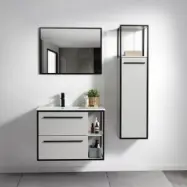 Badrumsmöbler Frame - Grå + 2.00 x Badrumskrok