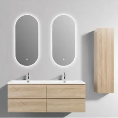 Badrumsmöbler Genova - Ljust trä | 120 cm