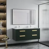 Badrumsmöbler Lima - Svart&Mässing