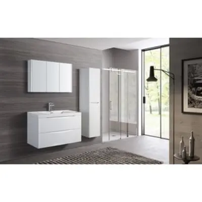 Badrumsmöbler Marina - Vit + Toalettpappershållare