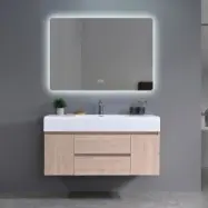 Badrumsmöbler Miami 120 cm - Ljust trä + Toalettpappershållare