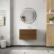 Badrumsmöbler Milan 80 cm - Valnöt + 2.00 x Badrumskrok