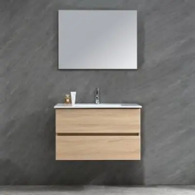 Badrumsmöbler Nordic Oak - Ljus trä + 2.00 x Badrumskrok