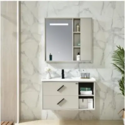 Badrumsmöbler Odense - Grå | 90 cm + Toalettpappershållare