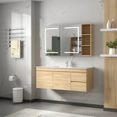 Badrumspaket | Kommod 100cm | LED-spegelskåp | Venedig