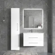 Badrumspaket | Kommod, sidoskåp&LED-spegel | Opacus