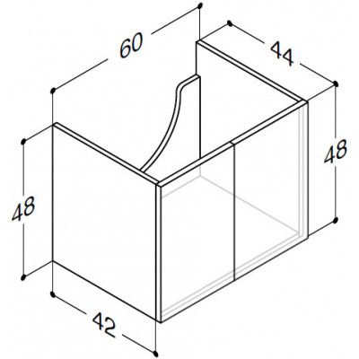 Dansani Luna Förvaringsskåp 60 Luckor Vit Högblank
