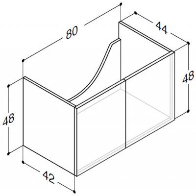 Dansani Luna Förvaringsskåp 80 Luckor Ek
