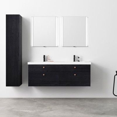 INR Ikon 140 Underskåp Svart Ek 4-Delad Front