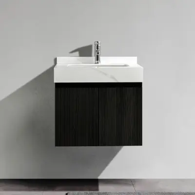 Kommod 60cm | Nedsänkt tvättställ | Bänkskiva i sten | Arcus