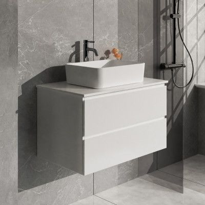 Kommod 80cm | Med tvättställ | Nimbus vit