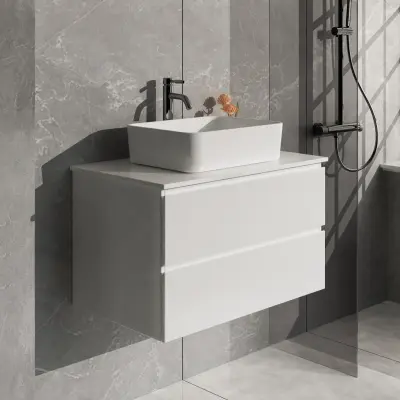 Kommod 80cm | Med tvättställ | Nimbus vit