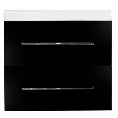 Kommod Arredo Plaza Slim 75 Svart Matt