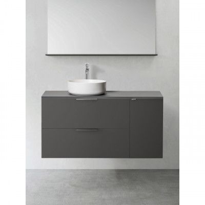 KOMMOD SHAPE 800 MED SIDOMODUL PUSH 300 ANTRACIT | Beijerbygg Byggmaterial