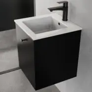 Liten kommod 40 cm | Nedsänkt handfat | Vilmer svart