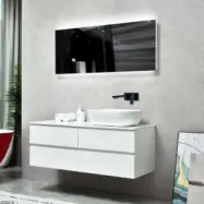 Badrumsmöbler Amsterdam - Vit högglans