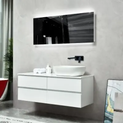 Badrumsmöbler Amsterdam - Vit högglans