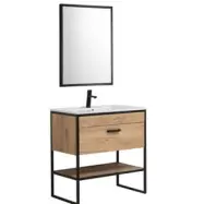 Badrumsmöbler Brooklin 80 cm - Tvättställ med spegel