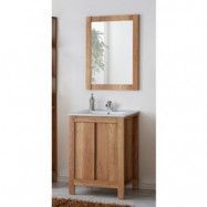Badrumsmöbler Classic Oak 60 cm - Tvättställ med spegel - Badrumspaket, Badrumsmöbler