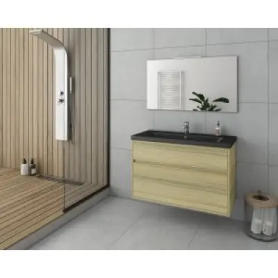 Badrumsmöbler Instinct 100 - Natural Oak med spegel