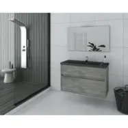 Badrumsmöbler - Smoked Oak med spegel