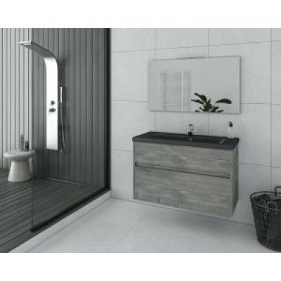 Badrumsmöbler - Smoked Oak med spegel