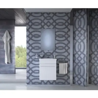 Badrumsmöbler Iris 45 - Vitt med spegel