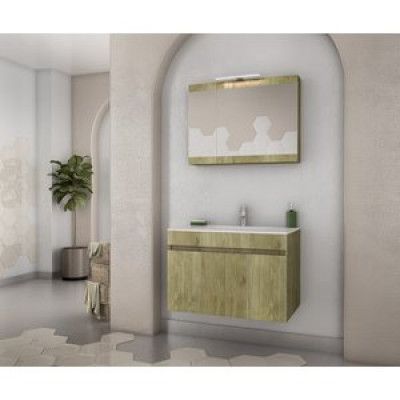 Badrumsmöbler Magnolia - Guldfärgad ek