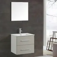 Badrumsmöbler 60 cm | Beige | Spegel