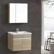 Badrumsmöbler Halden - Ljus träimitation