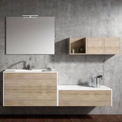 Badrumsmöbler Scandi - Ljus träimitation