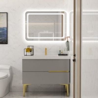 Badrumsmöbler Eclipse - Grå&Guld