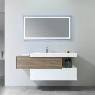 Badrumsmöbler Nordic Duo - Vit&Trä