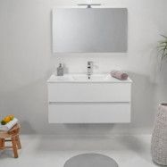 Badrumsmöbler MF-2114 - Tvättställ med spegel - Badrumspaket, Badrumsmöbler