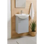 Badrumsmöbel Compact - Grå